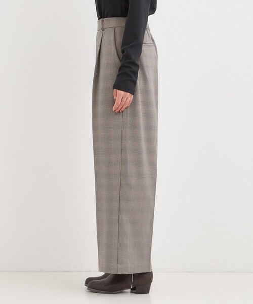 DRESKIP（ドレスキップ）の「【洗濯機可/S-LL/セットアップ可】脚のラインをきれいに魅せる センタープレスワイドパンツ（その他パンツ・レディース・ブラウン系その他/ネイビー/グレー系1・01/02/03/04）」の12枚目の写真