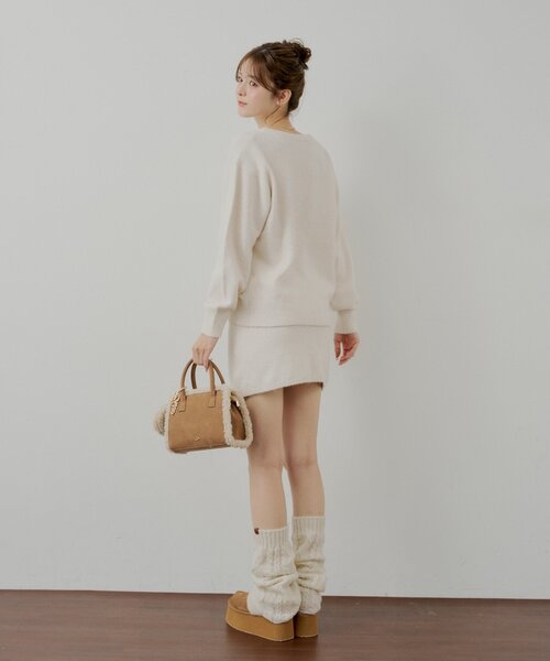 Chico(チコ)の「ケーブルレッグウォーマー(レッグウォーマー・レディース・ベージュ/ブラウン/アイボリー・FREE)」の6枚目の写真