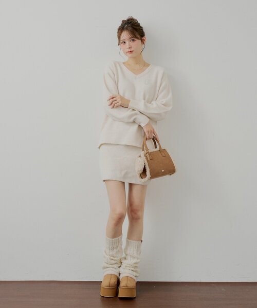 Chico(チコ)の「ケーブルレッグウォーマー(レッグウォーマー・レディース・ベージュ/ブラウン/アイボリー・FREE)」の7枚目の写真