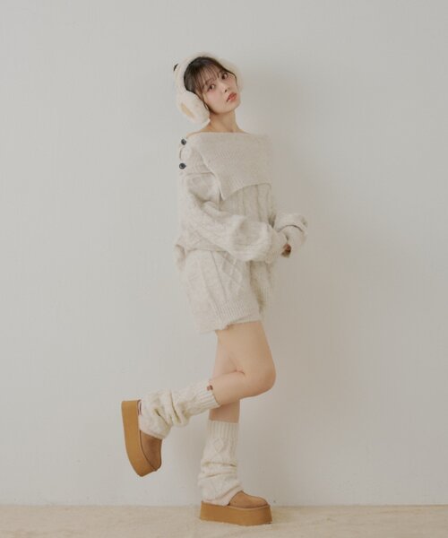 Chico チコ 厚底スニーカー プレート Mサイズ ホワイト 2way厚底