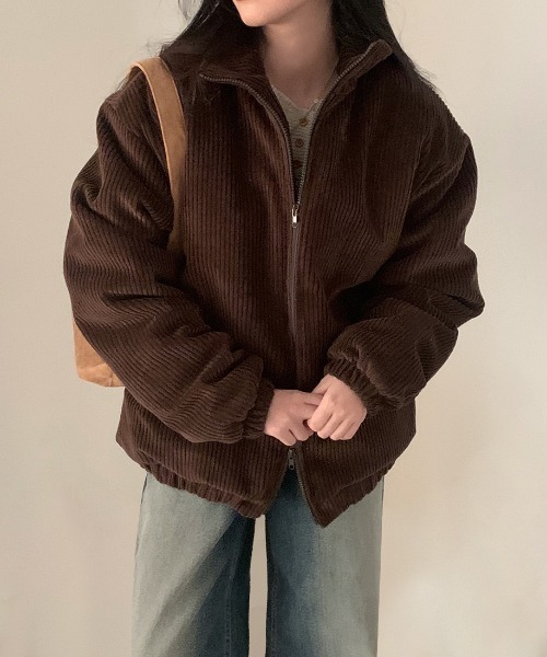 Aelina(エリナ)の「リラックスジャケット(ブルゾン・レディース・ブラウン/ブラック・F)」の11枚目の写真