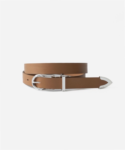 ATTACHMENT（アタッチメント）の「カウレザー ウエスタンベルト / COW LEATHER WESTERN BELT（ベルト・メンズ・ベージュ/ブラウン/ブラック・1/3）」の3枚目の写真