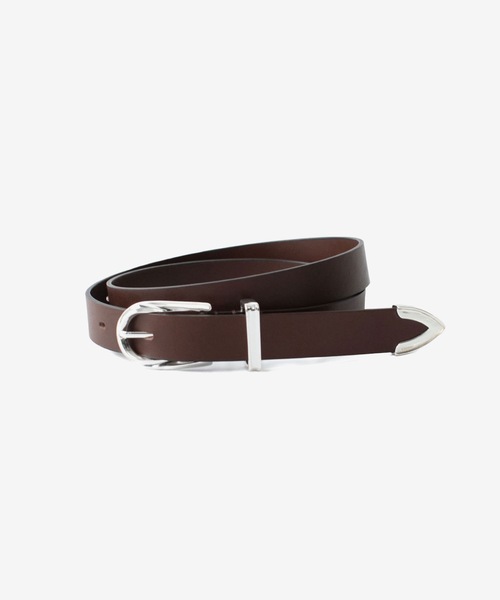 ATTACHMENT（アタッチメント）の「カウレザー ウエスタンベルト / COW LEATHER WESTERN BELT（ベルト・メンズ・ベージュ/ブラウン/ブラック・1/3）」の2枚目の写真