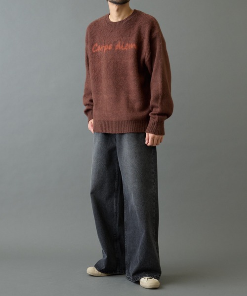 COLONY 2139（コロニートゥーワンスリーナイン）の「モヘアライクハンドライティングニット（ニット/セーター・メンズ・ブラウン/ブラック/グレー・LARGE/MEDIUM）」の15枚目の写真