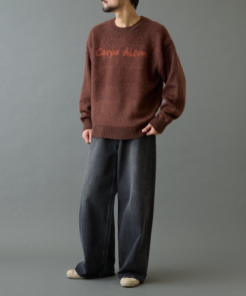 COLONY 2139（コロニートゥーワンスリーナイン）の「モヘアライクハンドライティングニット（ニット/セーター・メンズ・ブラウン/ブラック/グレー・LARGE/MEDIUM）」の16枚目の写真