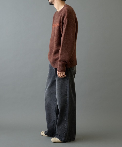 COLONY 2139（コロニートゥーワンスリーナイン）の「モヘアライクハンドライティングニット（ニット/セーター・メンズ・ブラウン/ブラック/グレー・LARGE/MEDIUM）」の17枚目の写真