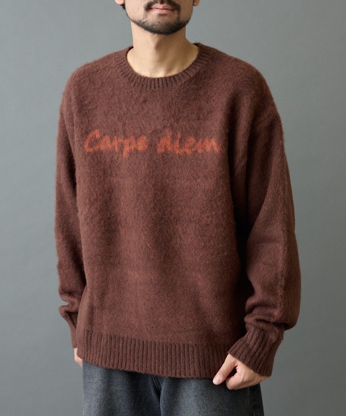 COLONY 2139（コロニートゥーワンスリーナイン）の「モヘアライクハンドライティングニット（ニット/セーター・メンズ・ブラウン/ブラック/グレー・LARGE/MEDIUM）」の14枚目の写真