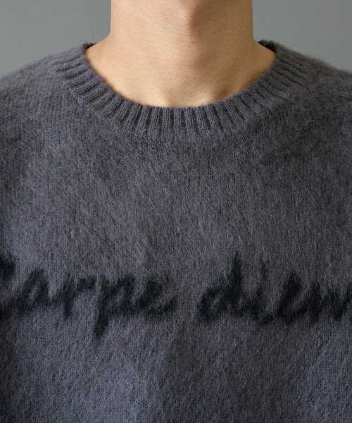 COLONY 2139（コロニートゥーワンスリーナイン）の「モヘアライクハンドライティングニット（ニット/セーター・メンズ・ブラウン/ブラック/グレー・LARGE/MEDIUM）」の22枚目の写真