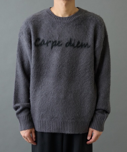 COLONY 2139（コロニートゥーワンスリーナイン）の「モヘアライクハンドライティングニット（ニット/セーター・メンズ・ブラウン/ブラック/グレー・LARGE/MEDIUM）」の19枚目の写真