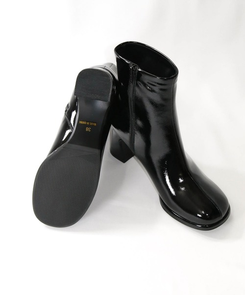 Gready Brilliant（グレディブリリアン）の「エナメルショートブーツ（ブーツ・レディース・ブラック・36/37/38）」の9枚目の写真