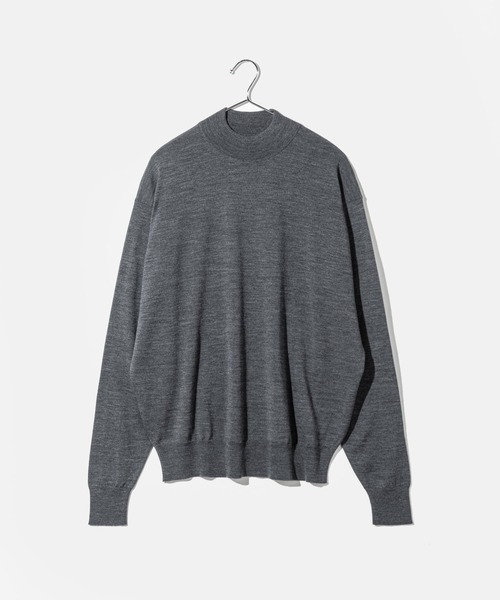 JOHN SMEDLEY(ジョンスメドレー)の「JOHN SMEDLEY AMITY ジョンスメドレー 長袖 ハイネック メリノウール ニット(ニット/セーター・レディース・ブラック/チャコール・LARGE/MEDIUM/SMALL)」の2枚目の写真