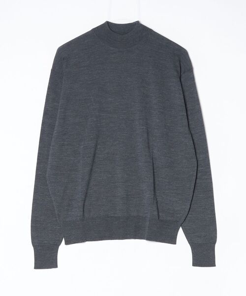 JOHN SMEDLEY(ジョンスメドレー)の「JOHN SMEDLEY AMITY ジョンスメドレー 長袖 ハイネック メリノウール ニット(ニット/セーター・レディース・ブラック/チャコール・LARGE/MEDIUM/SMALL)」の4枚目の写真