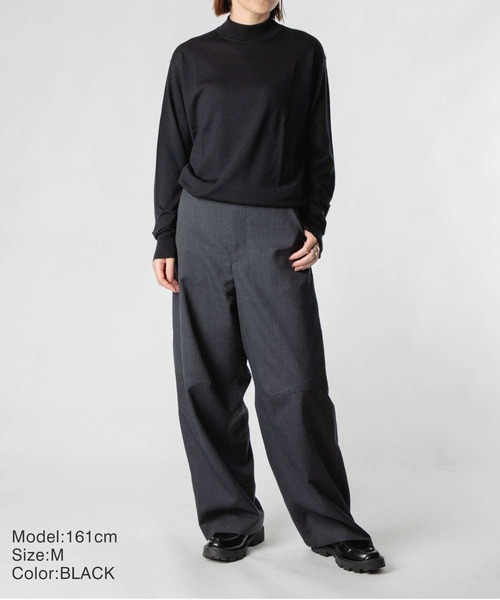 JOHN SMEDLEY(ジョンスメドレー)の「JOHN SMEDLEY AMITY ジョンスメドレー 長袖 ハイネック メリノウール ニット(ニット/セーター・レディース・ブラック/チャコール・LARGE/MEDIUM/SMALL)」の17枚目の写真