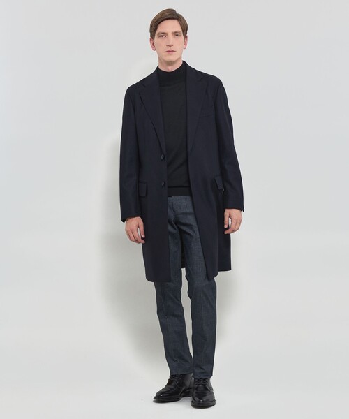 MACKINTOSH LONDON(マッキントッシュ ロンドン)の「【WEB・一部店舗限定】ライトメルトンチェスターフィールドコート(チェスターコート・メンズ・ネイビー・38/40/42)」の6枚目の写真