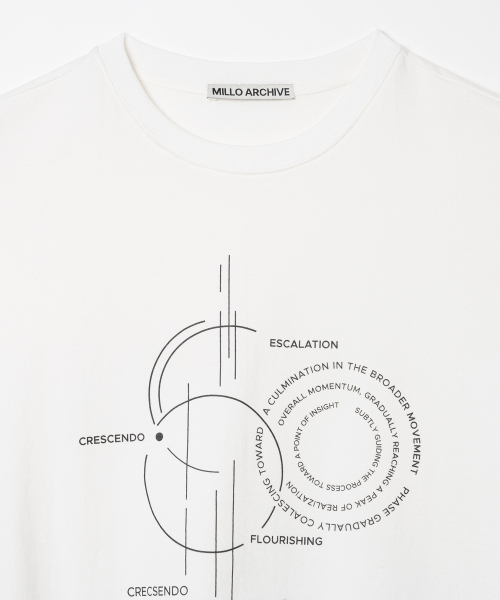 Millo Archive（ミロ アーカイブ）の「クレープクレッセンドTシャツ[ホワイト]（Tシャツ/カットソー・メンズ・その他・MEDIUM/LARGE/X-LARGE）」の2枚目の写真