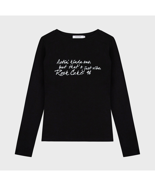 ROCKCAKE(ロックケーキ)の「Essential Script Top - Black(Tシャツ/カットソー・レディース・その他・SMALL)」の1枚目の写真