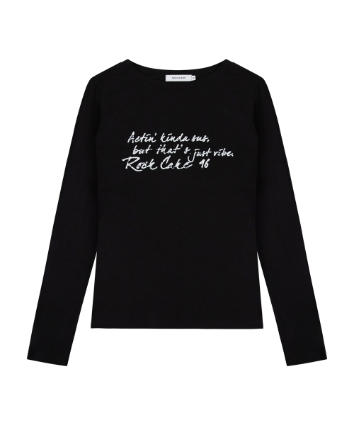 ROCKCAKE(ロックケーキ)の「Essential Script Top - Black(Tシャツ/カットソー・レディース・その他・SMALL)」の2枚目の写真