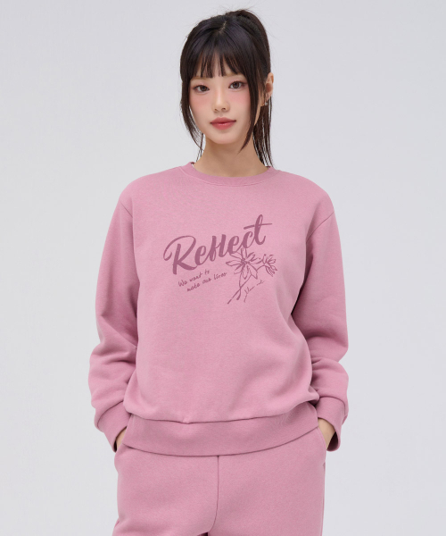 CHASECULT(チェイスカルト)の「女性 起毛 グラフィック スウェット - ピンク(スウェット・レディース・PINK・85/90)」の5枚目の写真