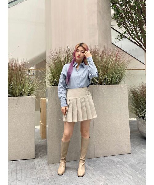 MUSINSA STANDARD WOMAN(ムシンサスタンダードウーマン)の「レディースプリーツミニスカート【ライトベージュ】(スカート・レディース・その他・SMALL/MEDIUM/LARGE/X-SMALL)」の9枚目の写真