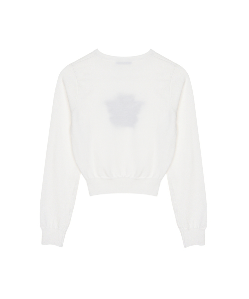 NICK&NICOLE(ニックアンドニコール)の「MINI BUTTERFLY SIGNATURE SLEEVE KNIT_IVORY BLACK(ニット/セーター・レディース・その他・FREE)」の5枚目の写真
