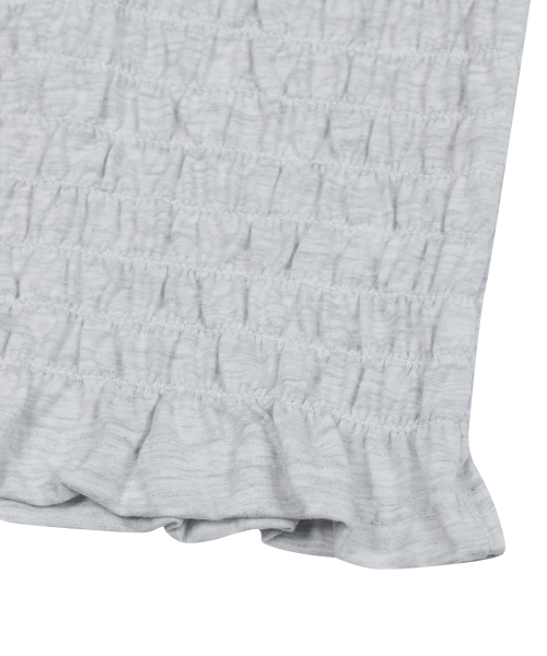 TYPESERVICE（タイプサービス）の「Smocked Graphic Top [Gray]（Tシャツ/カットソー・レディース・その他・FREE）」の4枚目の写真