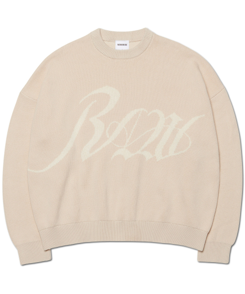 NOMANUAL(NOMANUAL)の「RAW JACQUARD KNIT - BEIGE(ニット/セーター・レディース・その他・SMALL/MEDIUM/LARGE/X-LARGE)」の1枚目の写真