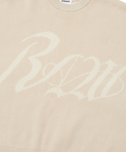 NOMANUAL(NOMANUAL)の「RAW JACQUARD KNIT - BEIGE(ニット/セーター・レディース・その他・SMALL/MEDIUM/LARGE/X-LARGE)」の5枚目の写真