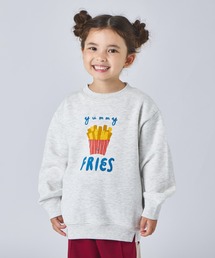 pairmanon（ペアマノン）の「【ぬくふわ】ユニセックス 裏起毛 フードモチーフ プリント トレーナー（スウェット）」