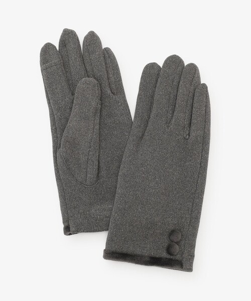 Afternoon Tea(アフタヌーンティー)の「ストレッチベロアボタングローブ(手袋・レディース・ブラウン/ブラック/グレー・ONE SIZE)」の2枚目の写真