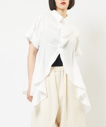 gomme（ゴム）の「ガーゼフリルブラウス（シャツ/ブラウス）」