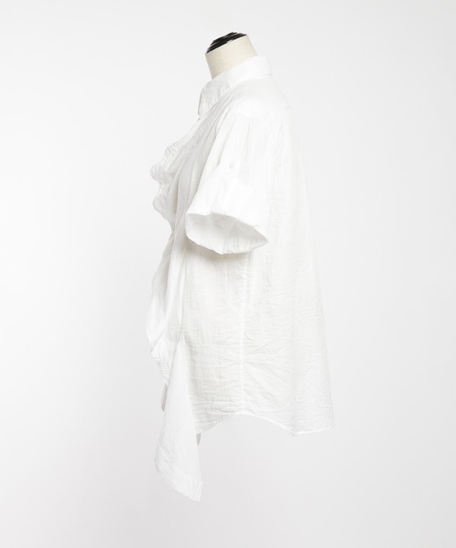 gomme（ゴム）の「ガーゼフリルブラウス（シャツ/ブラウス・レディース・ブラック/ホワイト・MEDIUM）」の14枚目の写真