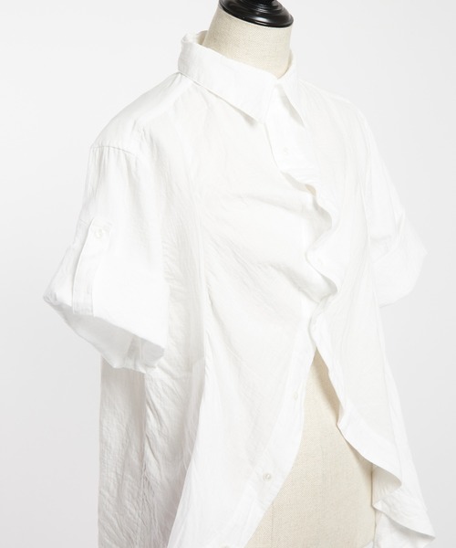 gomme（ゴム）の「ガーゼフリルブラウス（シャツ/ブラウス・レディース・ブラック/ホワイト・MEDIUM）」の18枚目の写真