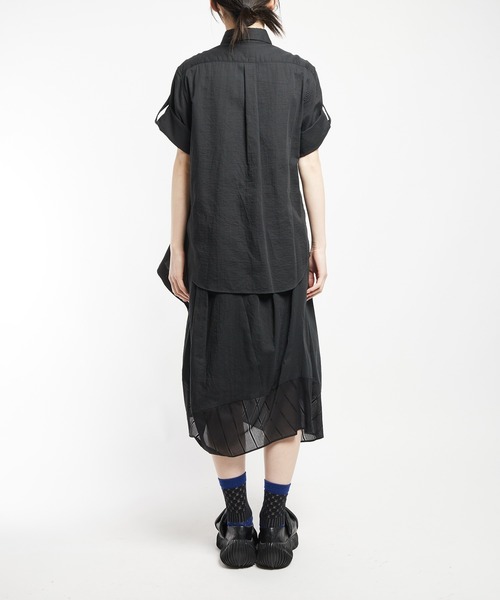 gomme（ゴム）の「ガーゼフリルブラウス（シャツ/ブラウス・レディース・ブラック/ホワイト・MEDIUM）」の9枚目の写真