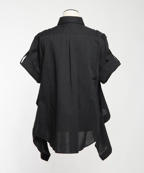 gomme（ゴム）の「ガーゼフリルブラウス（シャツ/ブラウス・レディース・ブラック/ホワイト・MEDIUM）」の22枚目の写真