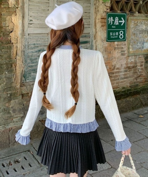 新品未使用　hue day to evening メッシュ　パールカーディガン ヒューデイトゥイブニング hue DAY TO EVENINGパールカーディガン