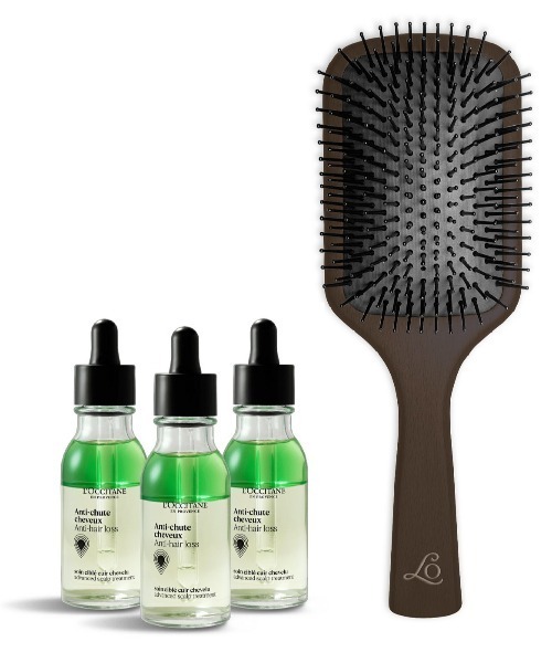 L'OCCITANE（ロクシタン）の「【数量限定】薬用 メディカル アンチヘアロスセラム 50mL[医薬部外品]×3本セット ウッドパドルブラシ付き〈薬用〉育毛美容液（ヘアケアキット/ギフトセット・レディース・その他・FREE）」の7枚目の写真