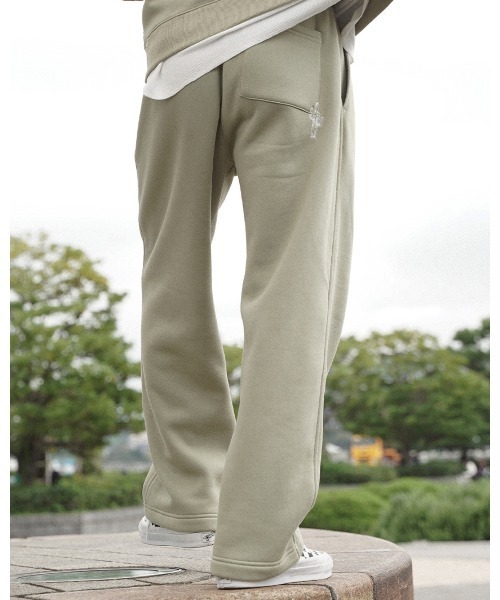#Re:room（リルーム）の「タックワイドスウェットパンツ（スウェットパンツ・メンズ・カーキ/ライトブラック・SMALL/MEDIUM）」の2枚目の写真