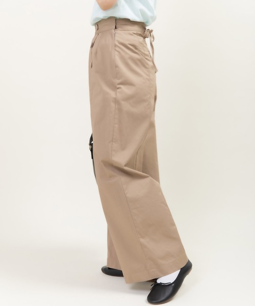 CHILD WOMAN(チャイルドウーマン)の「ツイル 後ろレースアップセーラーパンツ(その他パンツ・レディース・ベージュ/ネイビー・36/38)」の15枚目の写真