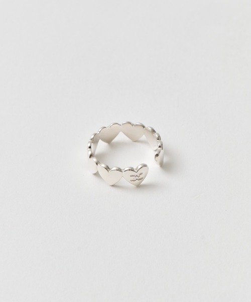 33club（スリースリークラブ）の「All heart ring #11（リング・レディース・シルバー・FREE）」の3枚目の写真