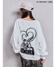 GYDA | VネックSMIRK BUNNYスウェットトップス(スウェット)