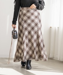 CLETTEオリジナルチェック柄シフォンスカート
