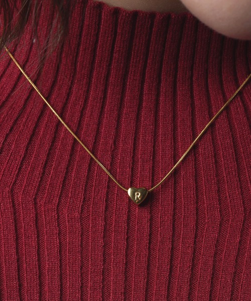 VATSURICA(バツリカ)の「〈LOINE〉金属アレルギー対応 / ステンレス / ハート イニシャルネックレス(ネックレス・レディース・K/M/A/R/Y/S・FREE)」の21枚目の写真