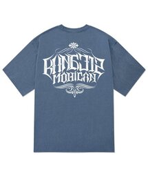 KTPN0004 カンレタリングピグメント半袖Tシャツ - ブルー