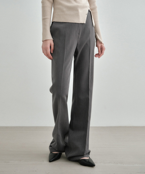 MONGDOL（モンドル）の「セミブーツカットスラックスチャコールMDPT021CHARCOAL（スラックス・レディース・その他・SMALL/MEDIUM/LARGE）」の4枚目の写真