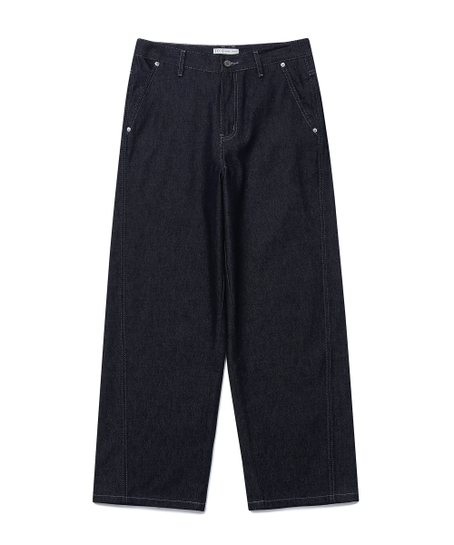 CONNECT KINLOCH（コネクトキンロック）の「ワイドカーブド切り替えデニムパンツ（インディゴ）（デニムパンツ・メンズ・その他・MEDIUM/LARGE/X-LARGE）」の2枚目の写真