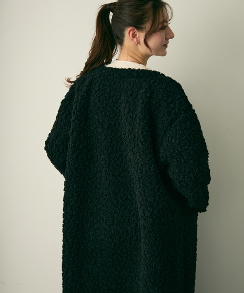 Lunea（ルネア）の「ダブルボタンロングボアコート（その他アウター・レディース・ベージュ/ブラック/ブラウン・FREE）」の15枚目の写真