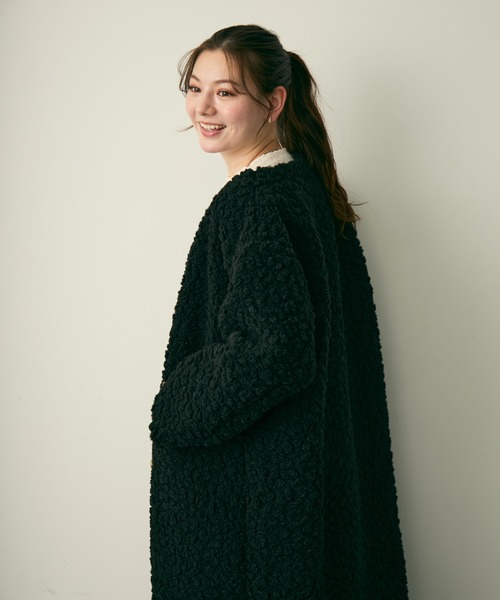 Lunea（ルネア）の「ダブルボタンロングボアコート（その他アウター・レディース・ベージュ/ブラック/ブラウン・FREE）」の18枚目の写真