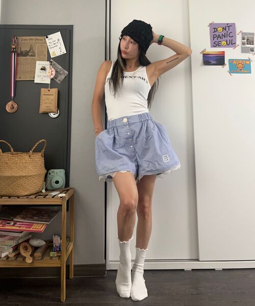 LADY VOLUME(レディーボリューム)の「ドキュメンタリー スリーブレス (ホワイト)(Tシャツ/カットソー・レディース・その他・MEDIUM/SMALL)」の8枚目の写真
