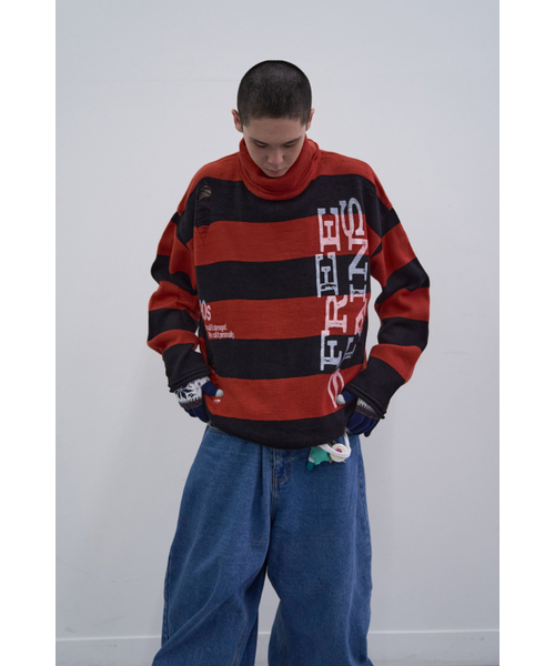 MAINBOOTH(メインブース)の「Free Stains Damage Sweater(RED)(ニット/セーター・レディース・その他・2/3)」の2枚目の写真