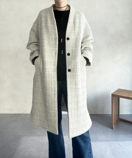 BEARDSLEY（ビアズリー）の「チェックツイードロングコート（その他